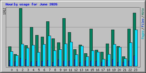Hourly usage for June 2026